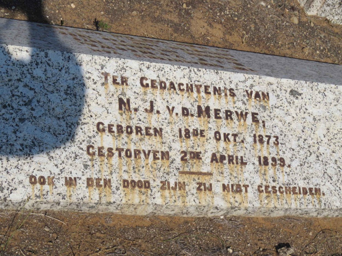 MERWE Carel, van den -1909 &amp; Anna Susanna CONRADIE :: V.D. MERWE B.J.P. 1878-1902 :: V.D. MERWE N.J. 1873-1899