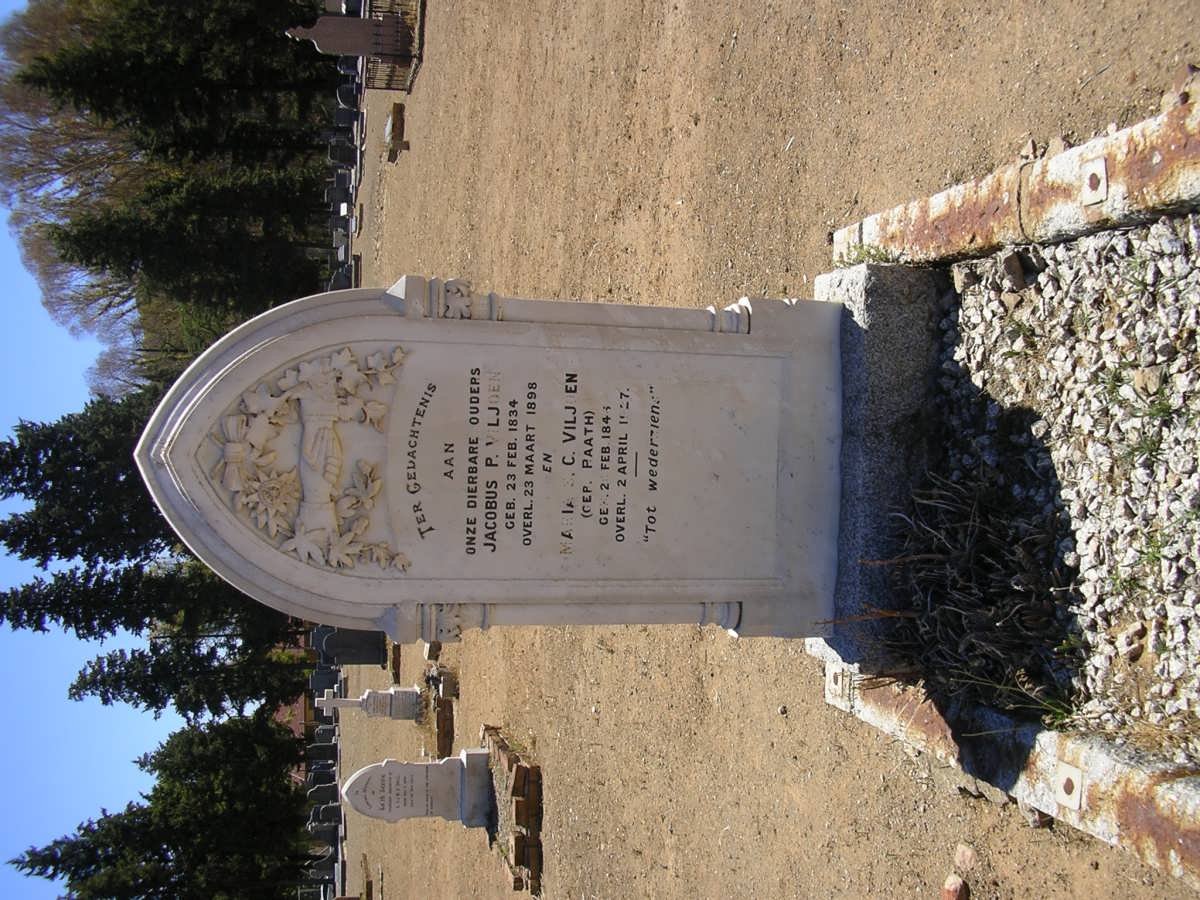 VILJOEN Jacobus P. 1834-1898 &amp; Maria ? C. RAATH 184?-1927