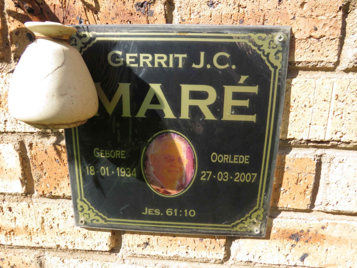 MARÉ Gerrit J.C. 1934-2007