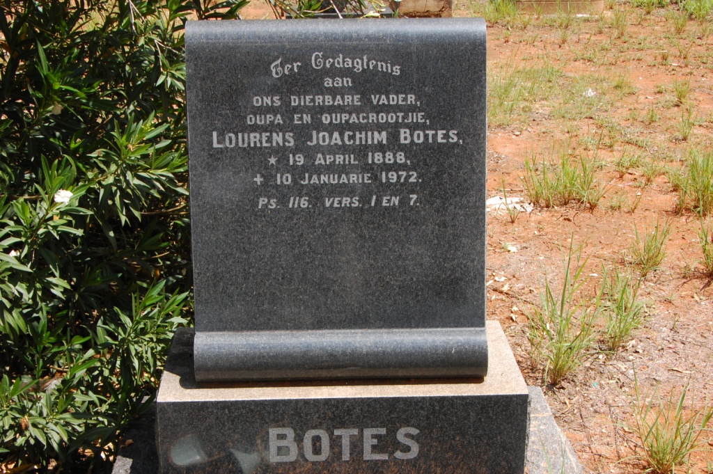 BOTES Lourens Joachim 1888-1972