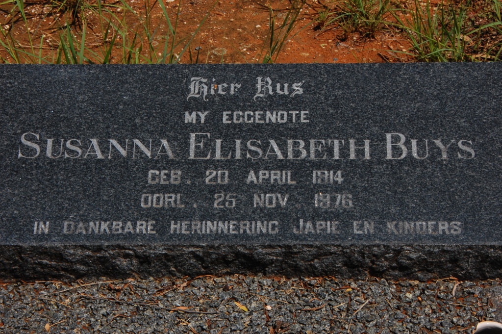 BUYS Susanna Elisabeth 1914-1976