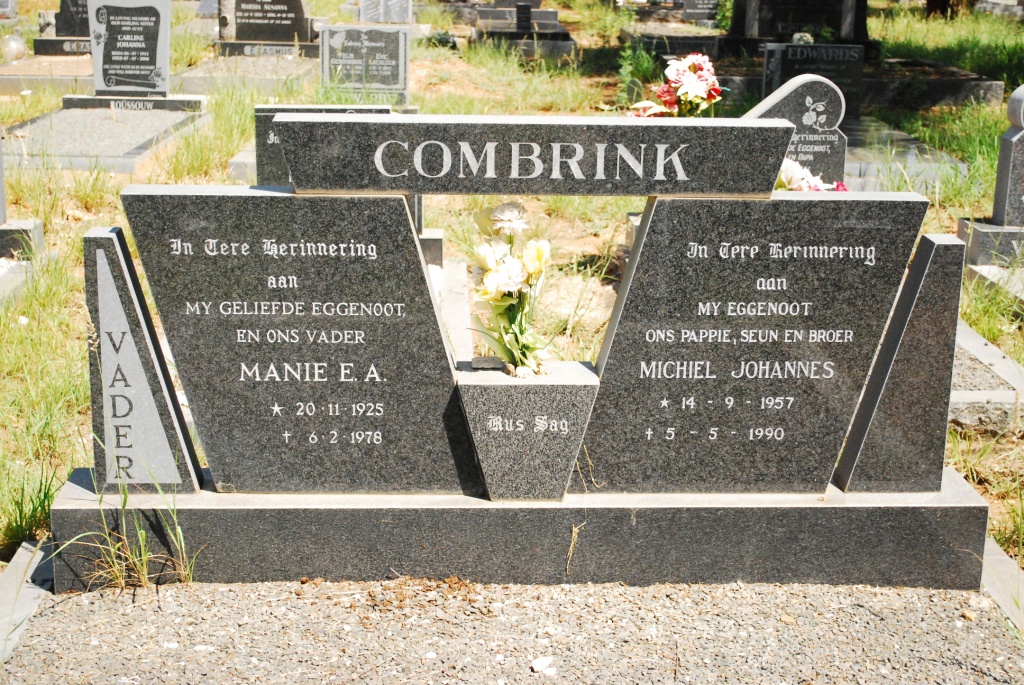 COMBRINK Manie E.A. 1925-1978 :: COMBRINK Michiel Johannes 1957-1990