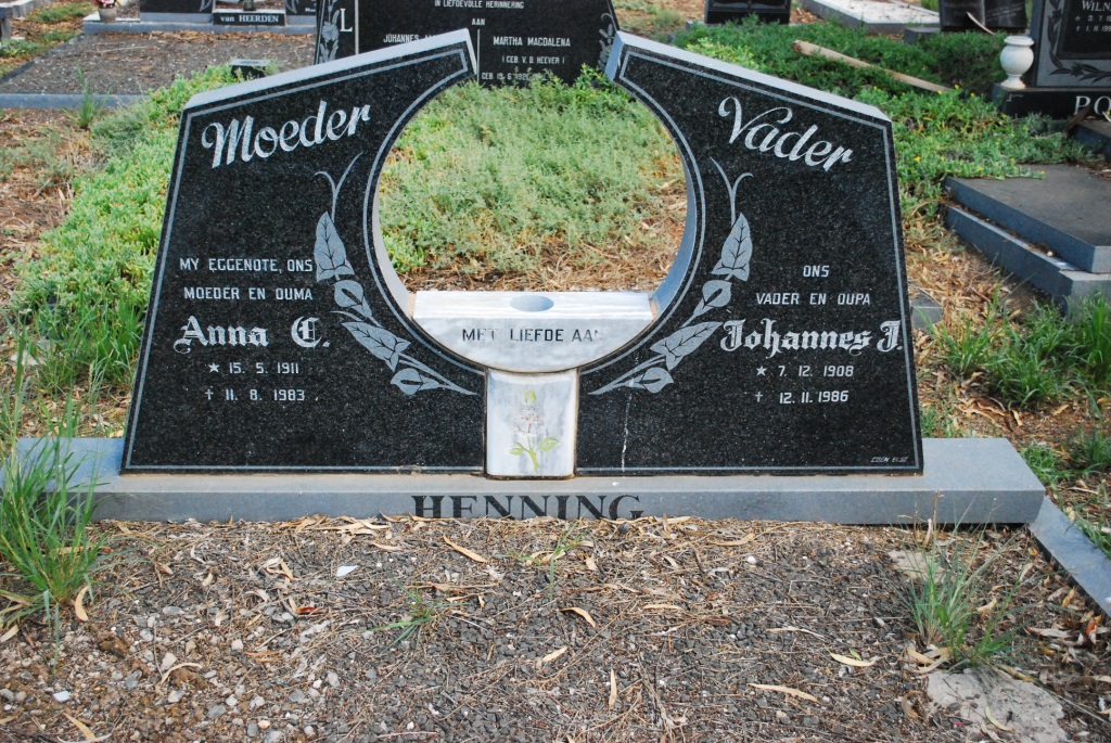 HENNING Johannes J. 1908-1986 &amp; Anna E. 1911-1983
