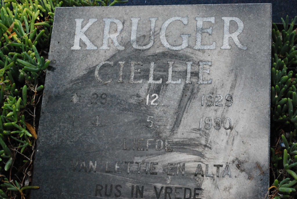 KRUGER Ciellie 1929-1990