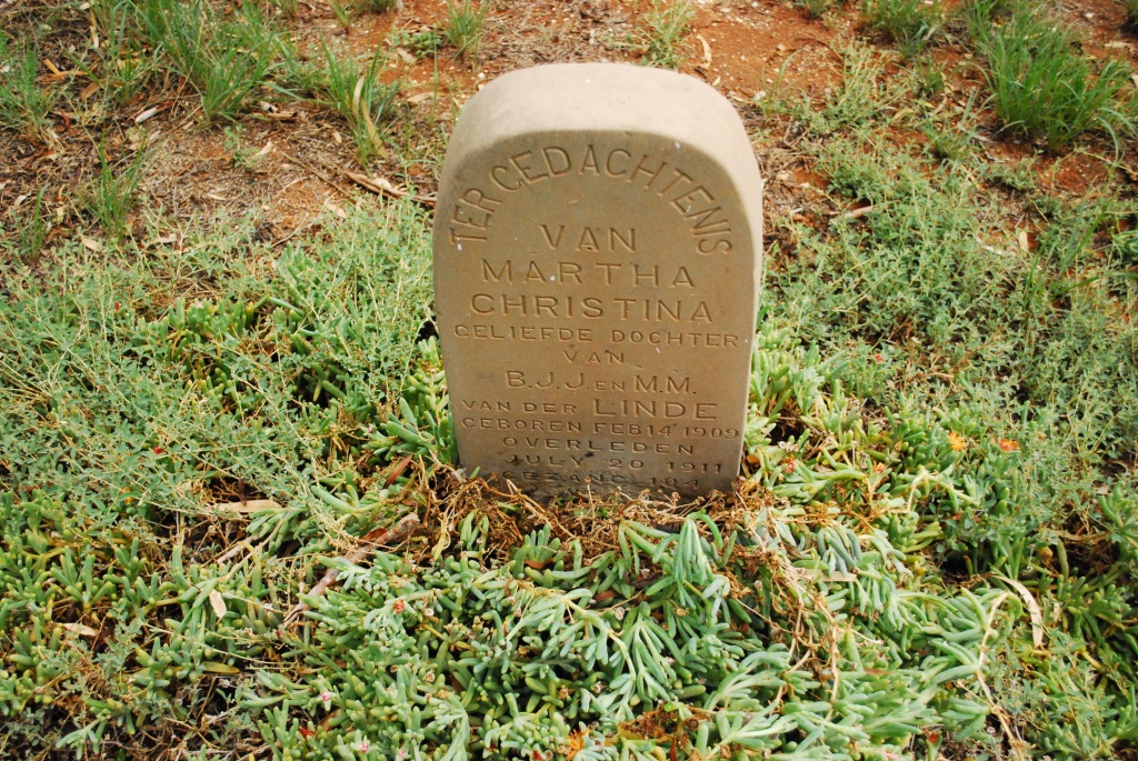LINDE Martha Christina, van der 1909-1911