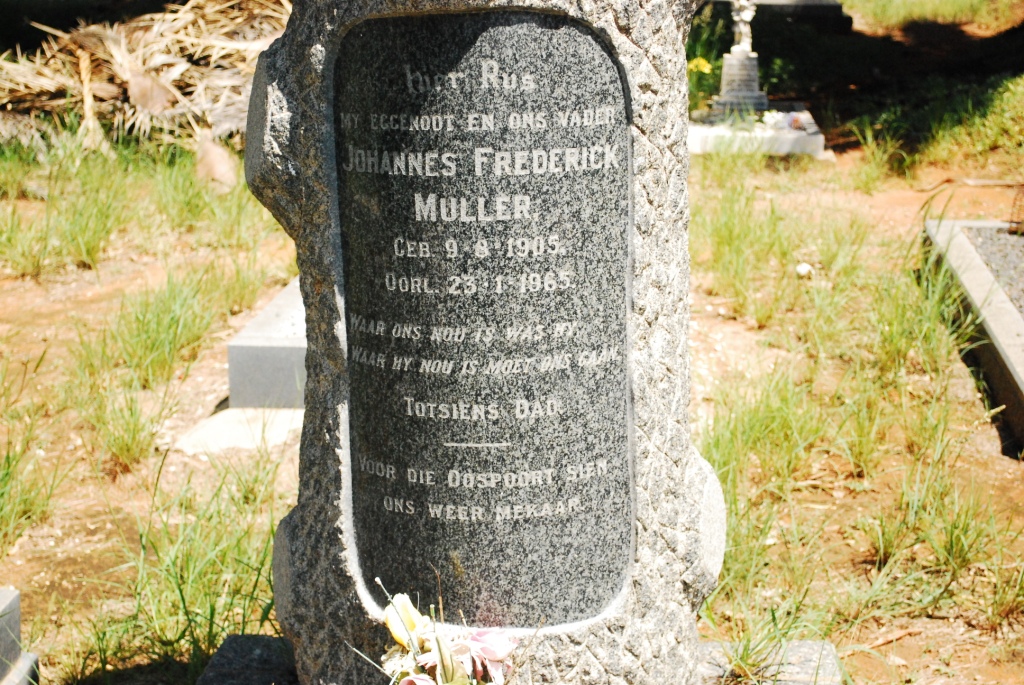 MULLER Johannes Frederick 1905-1965