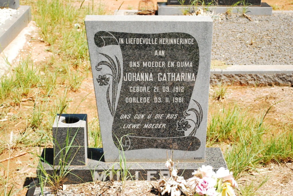 MULLER Johanna Catharina 1912-1981