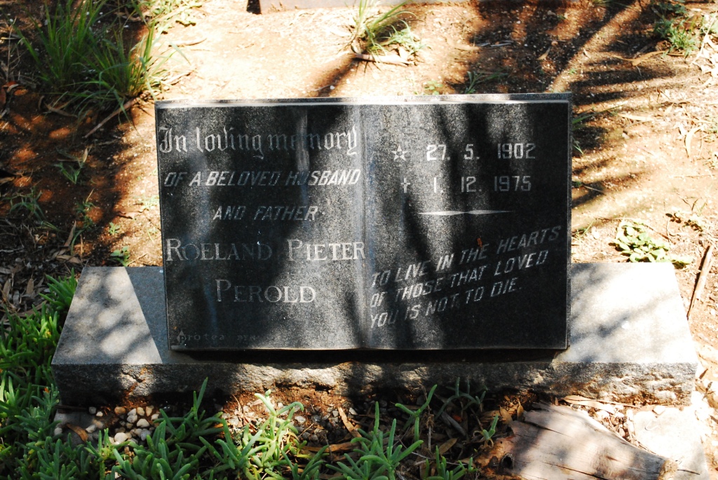 PEROLD Roeland Pieter 1902-1975