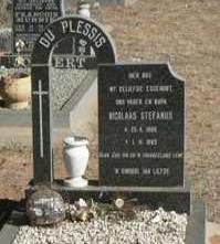 PLESSIS Nicolaas Stefanus, du 1908-1983