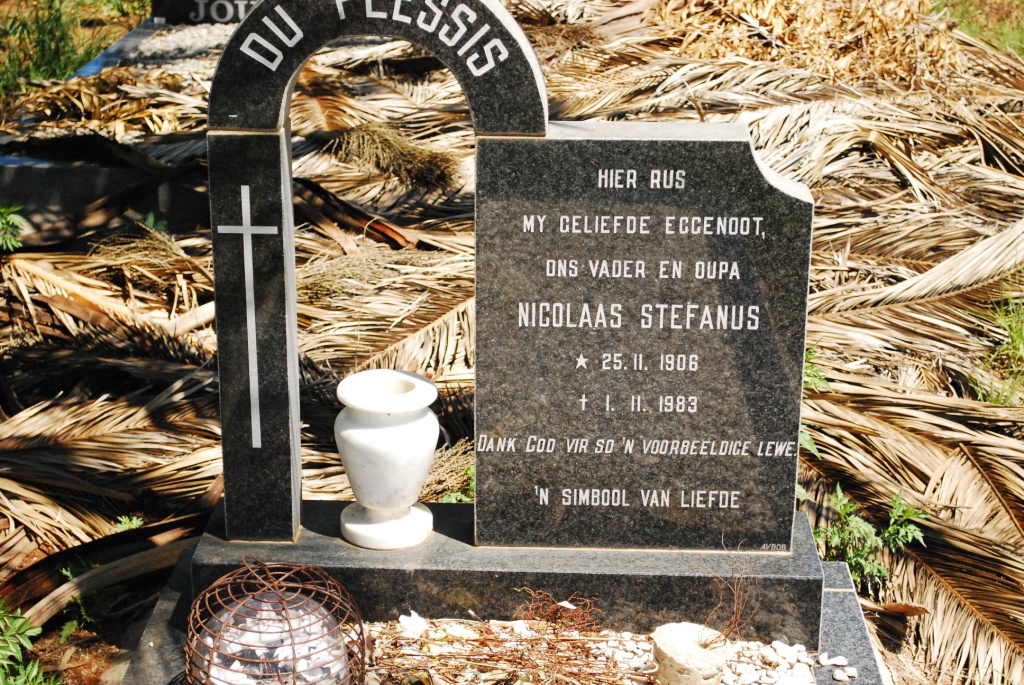 PLESSIS Nicolaas Stefanus, du 1908-1983