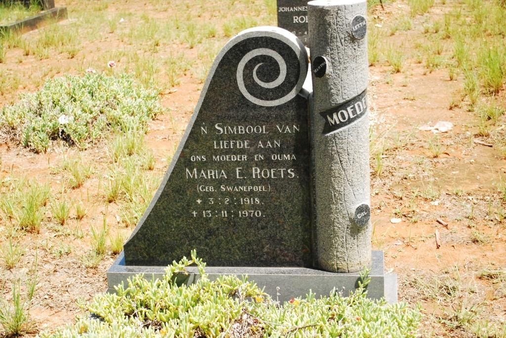 ROETS Maria E. nee SWANEPOEL 1918-1970