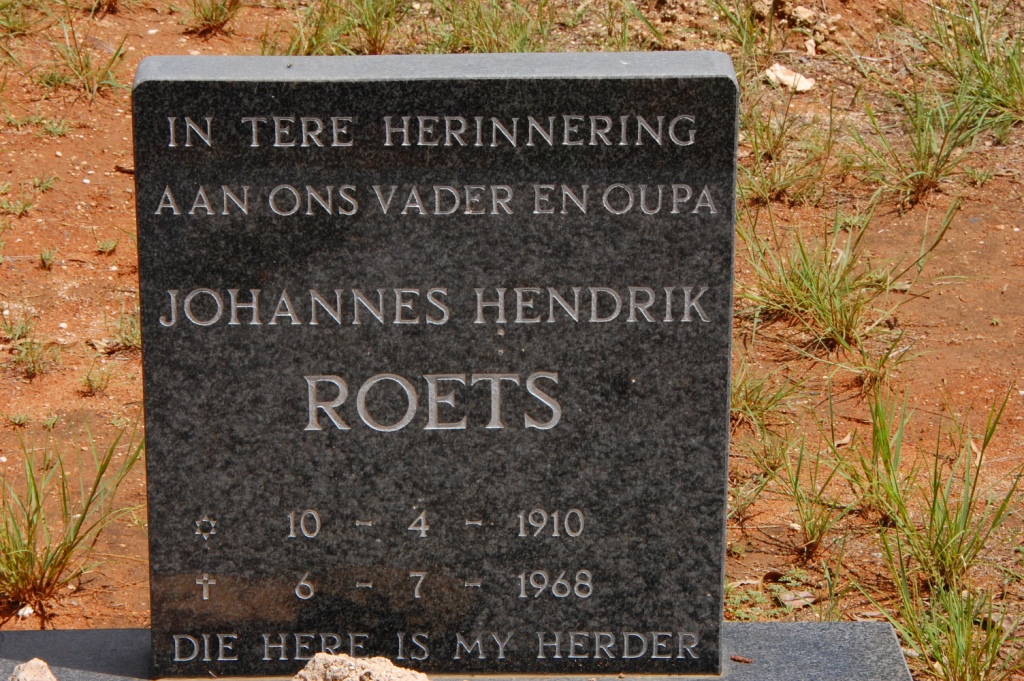 ROETS Johannes Hendrik 1910-1968