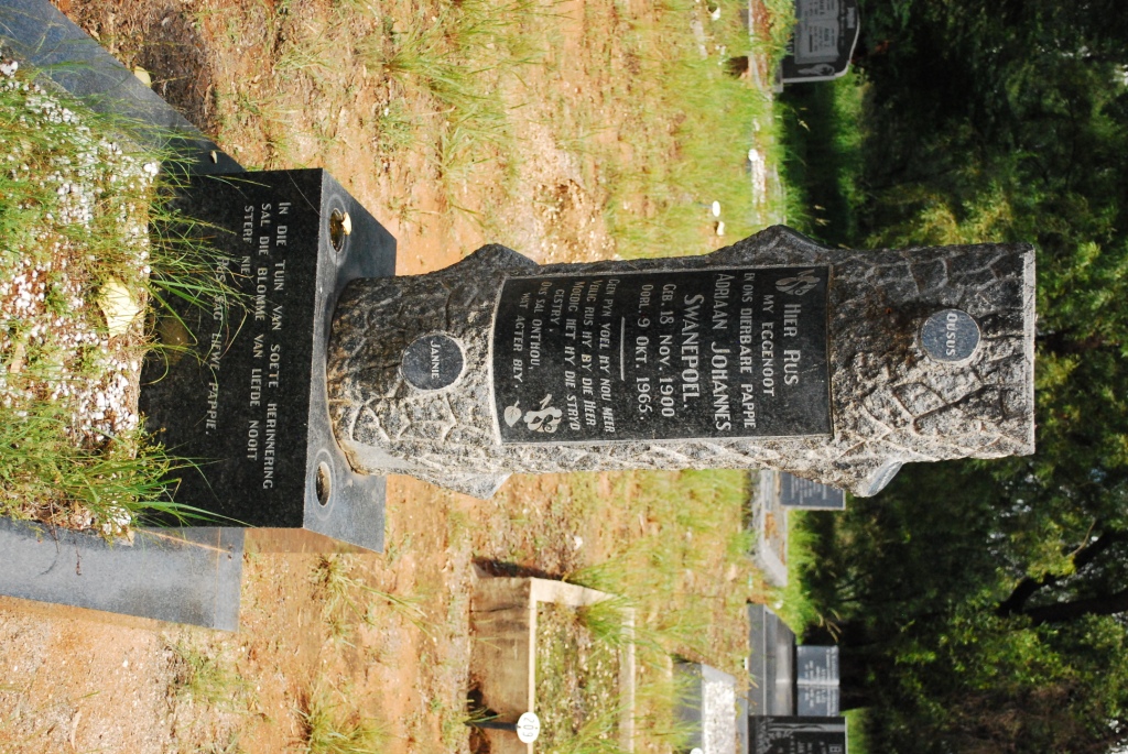 SWANEPOEL Adriaan Johannes 1900-1965