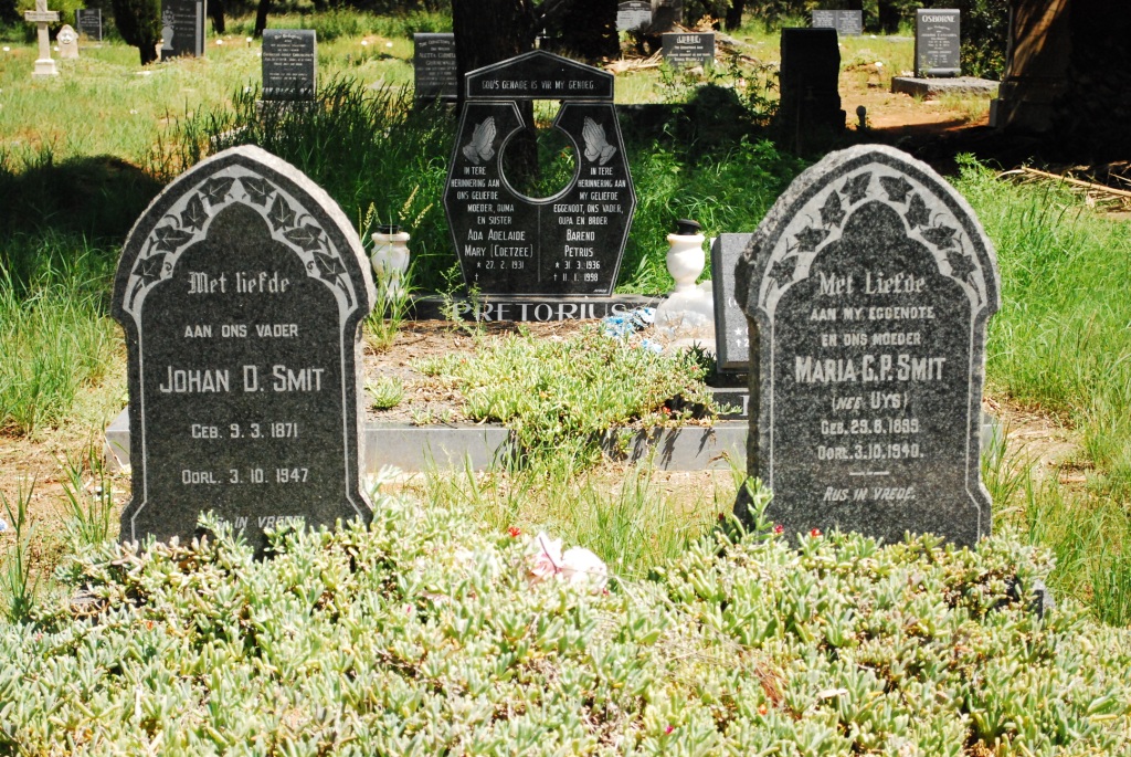 SMIT Johan D. 1871-1947 &amp; Maria G.P. UYS 1899-1940