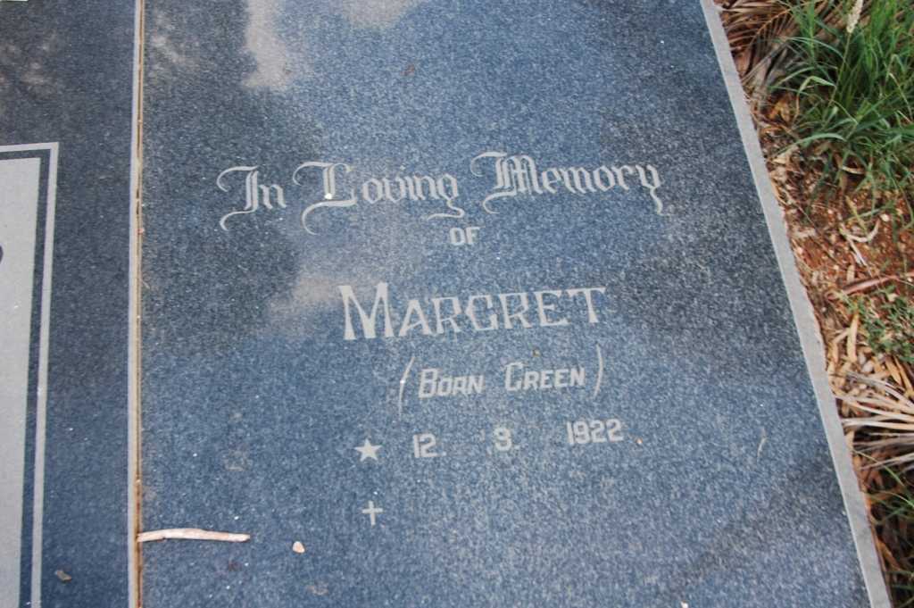 SICKLES Margret nee GREEN 1922-