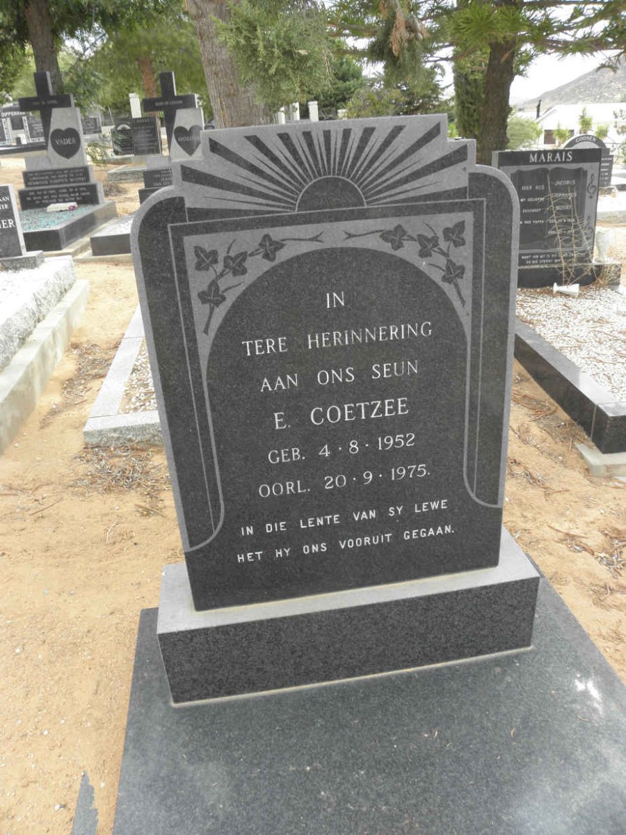 COETZEE E. 1952-1975