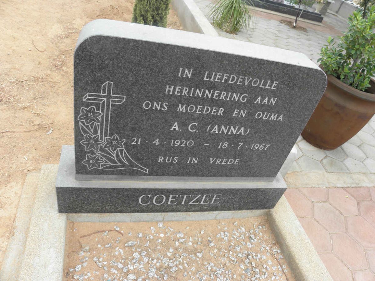 COETZEE A.C. 1920-1967