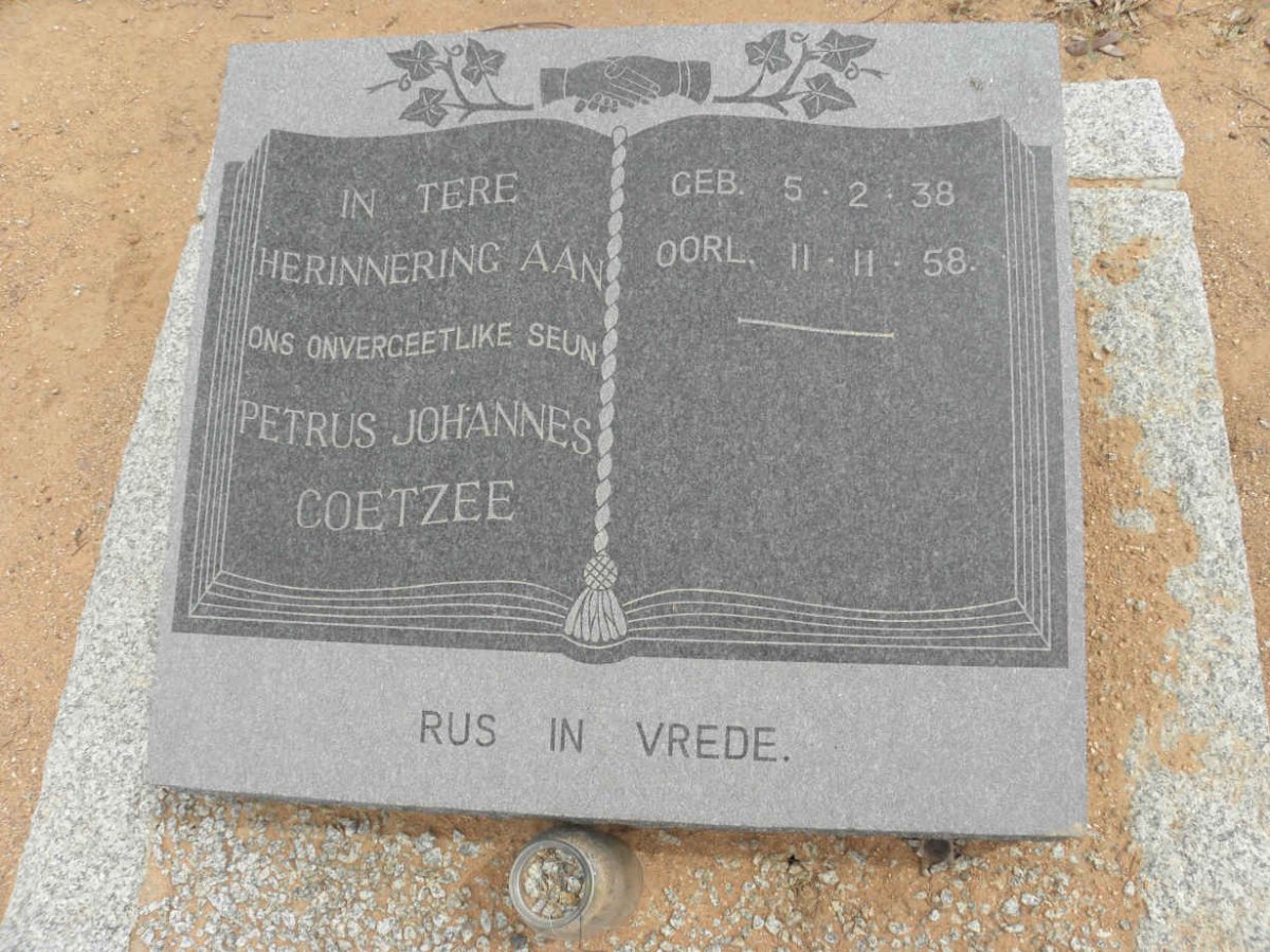 COETZEE Petrus Johannes 1938-1958