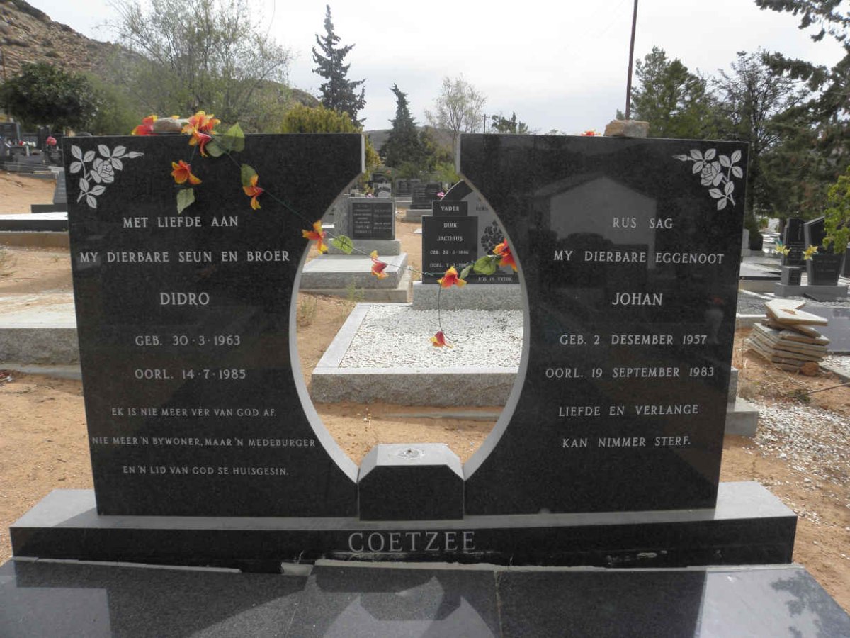 COETZEE Johan 1957-1983 :: COETZEE Didro 1963-1985