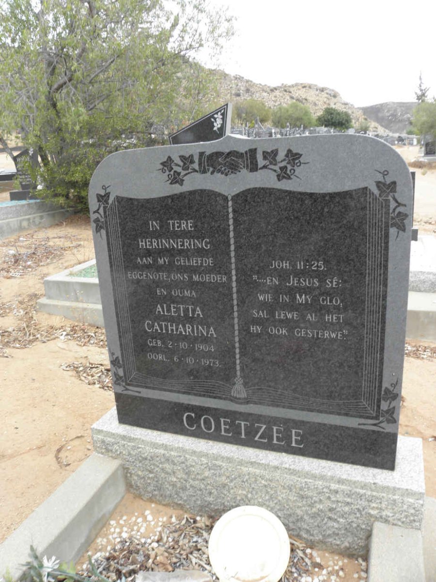 COETZEE Aletta Catharina 1904-1973