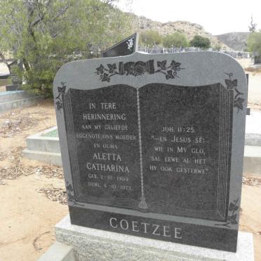 COETZEE Aletta Catharina 1904-1973