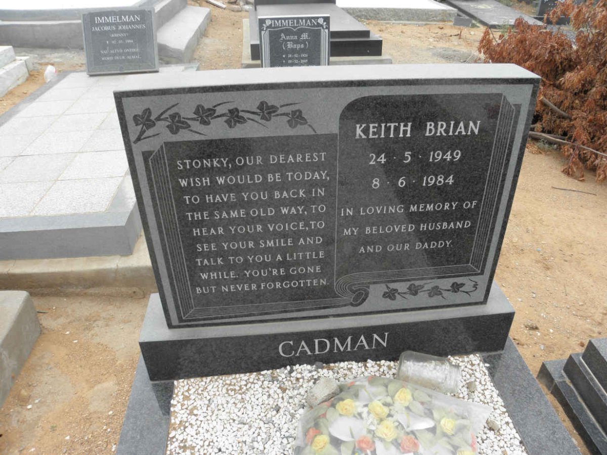 CADMAN Keith Brian 1949-1984