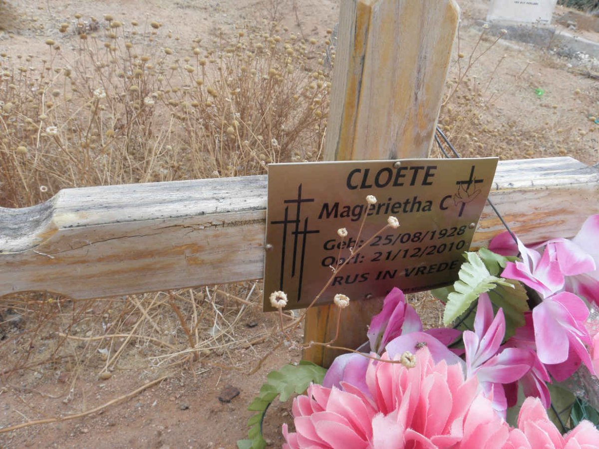 CLOETE Magrietha C. 1928-2010