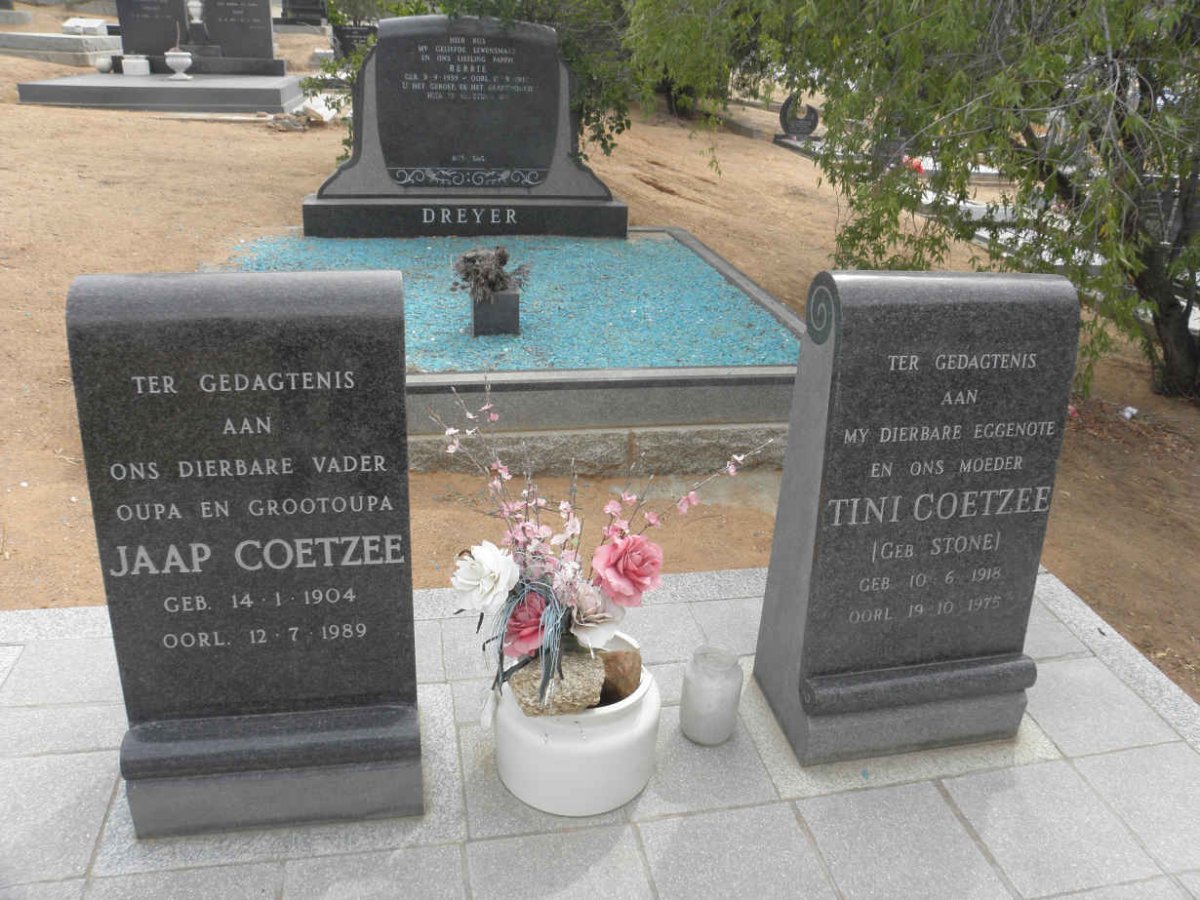 COETZEE Jaap 1904-1989 &amp; Tini STONE 1918-1975