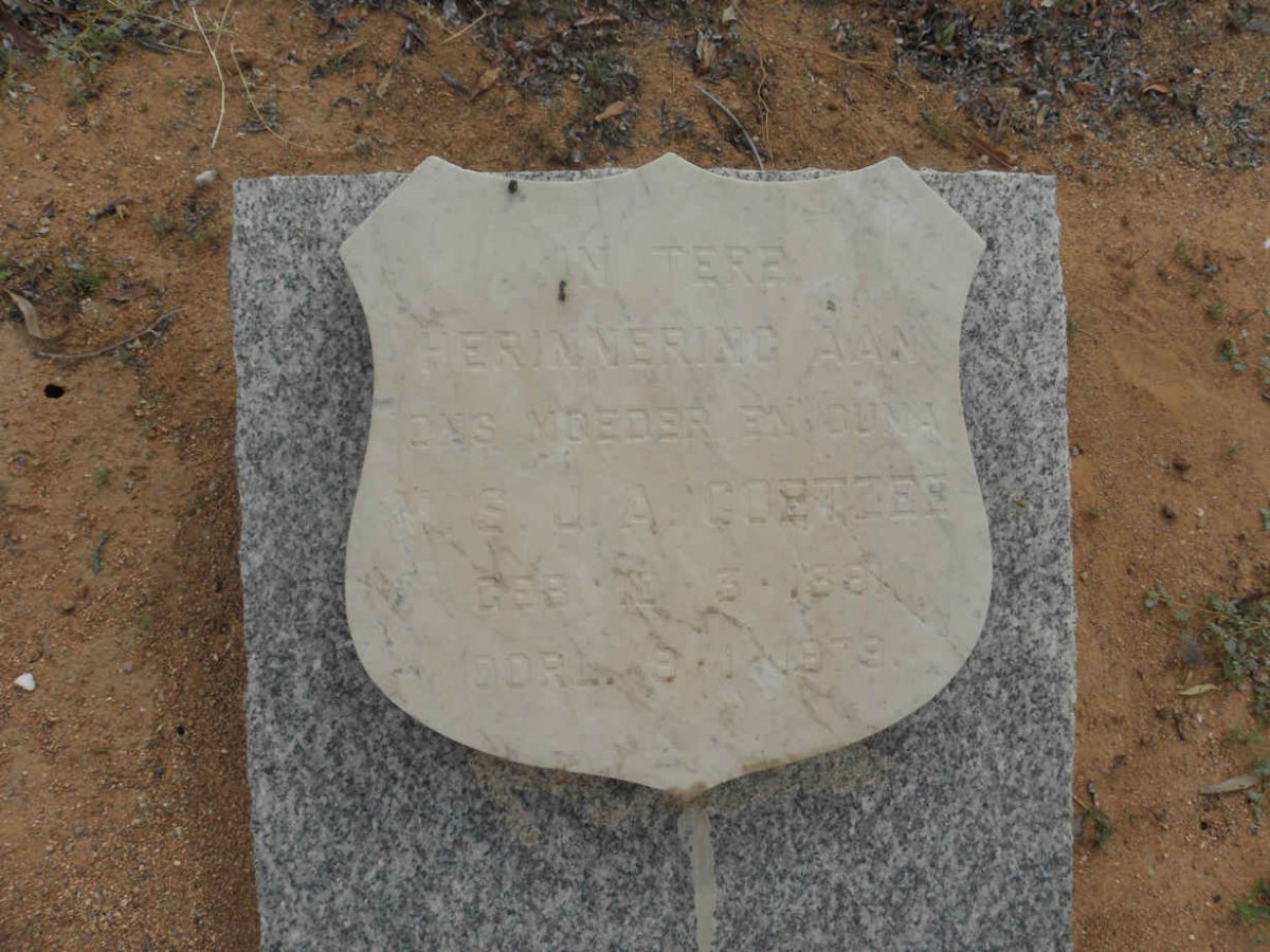 COETZEE M.S.J.A. 1891-1979