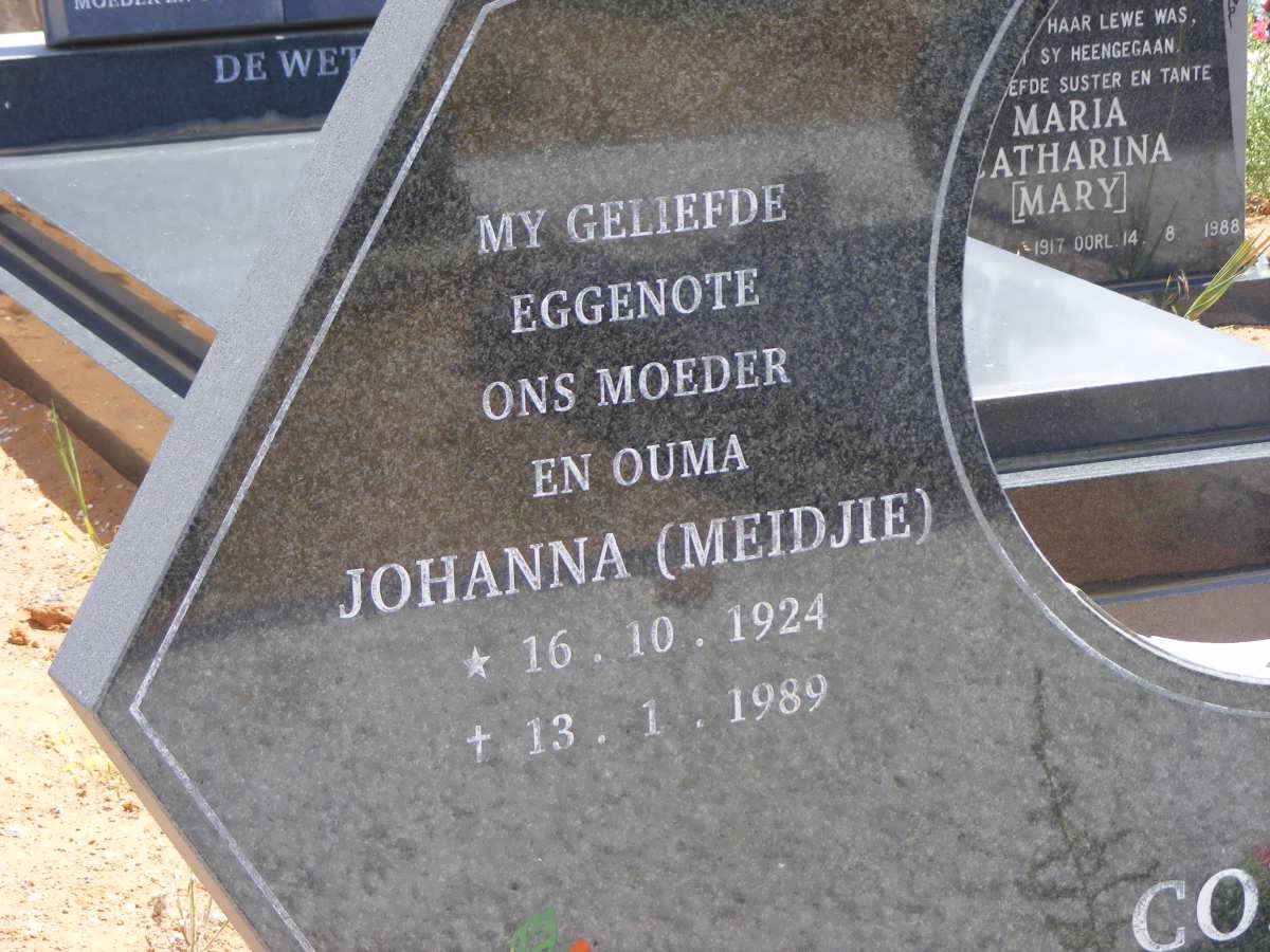 COETZEE Johanna 1924-1989
