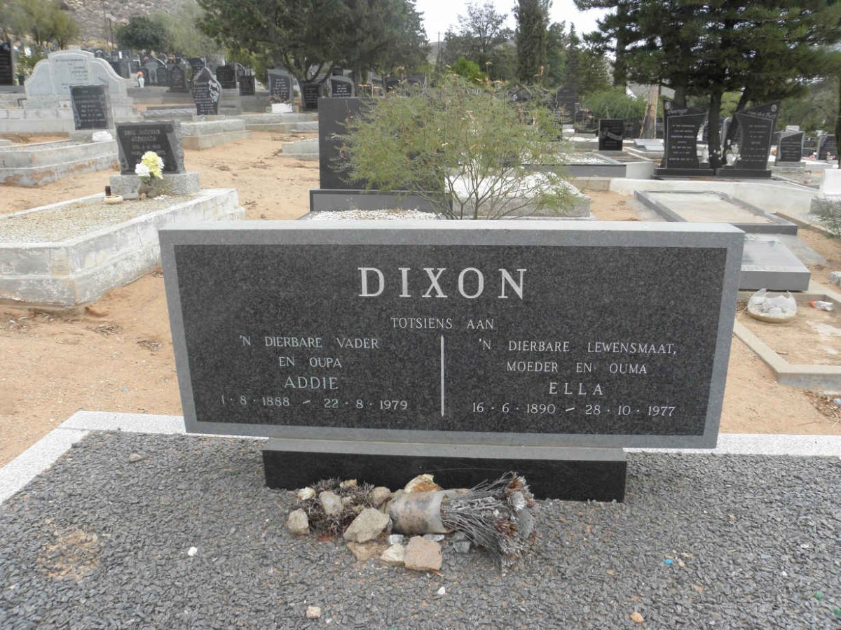 DIXON Addie 1888-1979 &amp; Ella 1890-1977