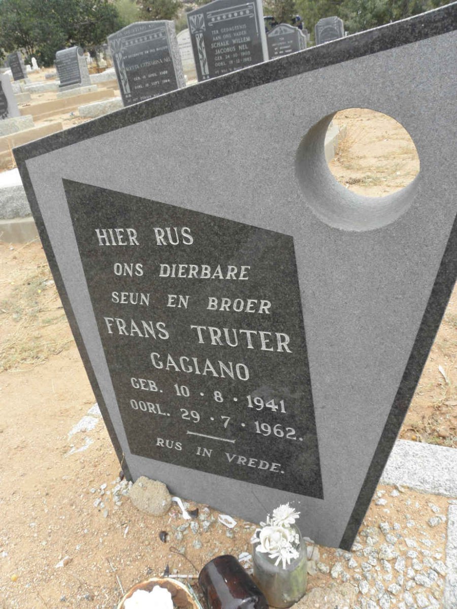 GAGIANO Frans Truter 1941-1962