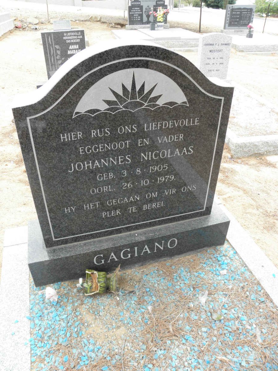 GAGIANO Johannes Nicolaas 1905-1979