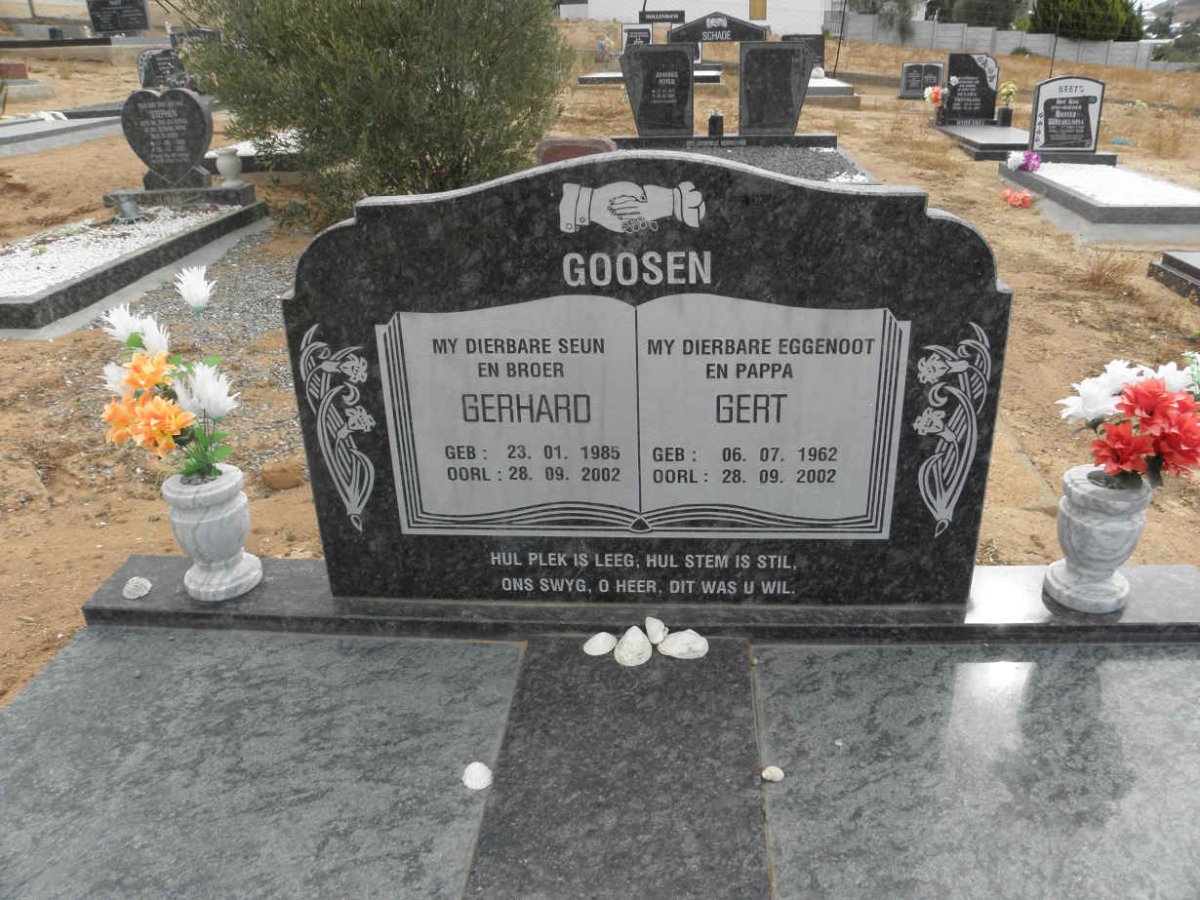 GOOSEN Gert 1962-2002 :: GOOSEN Gerhard 1986-2002