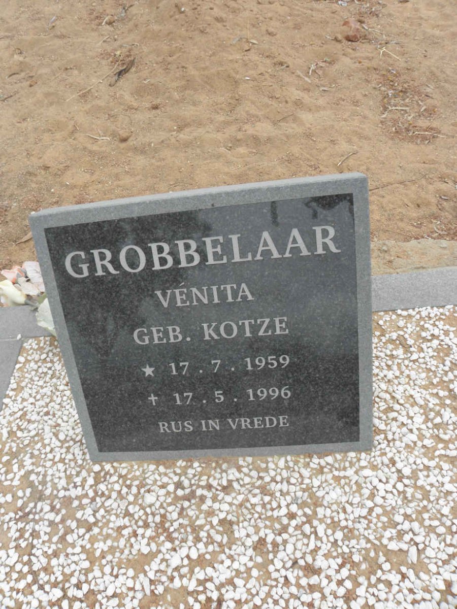 GROBBELAAR Venita nee KOTZE 1959-1996