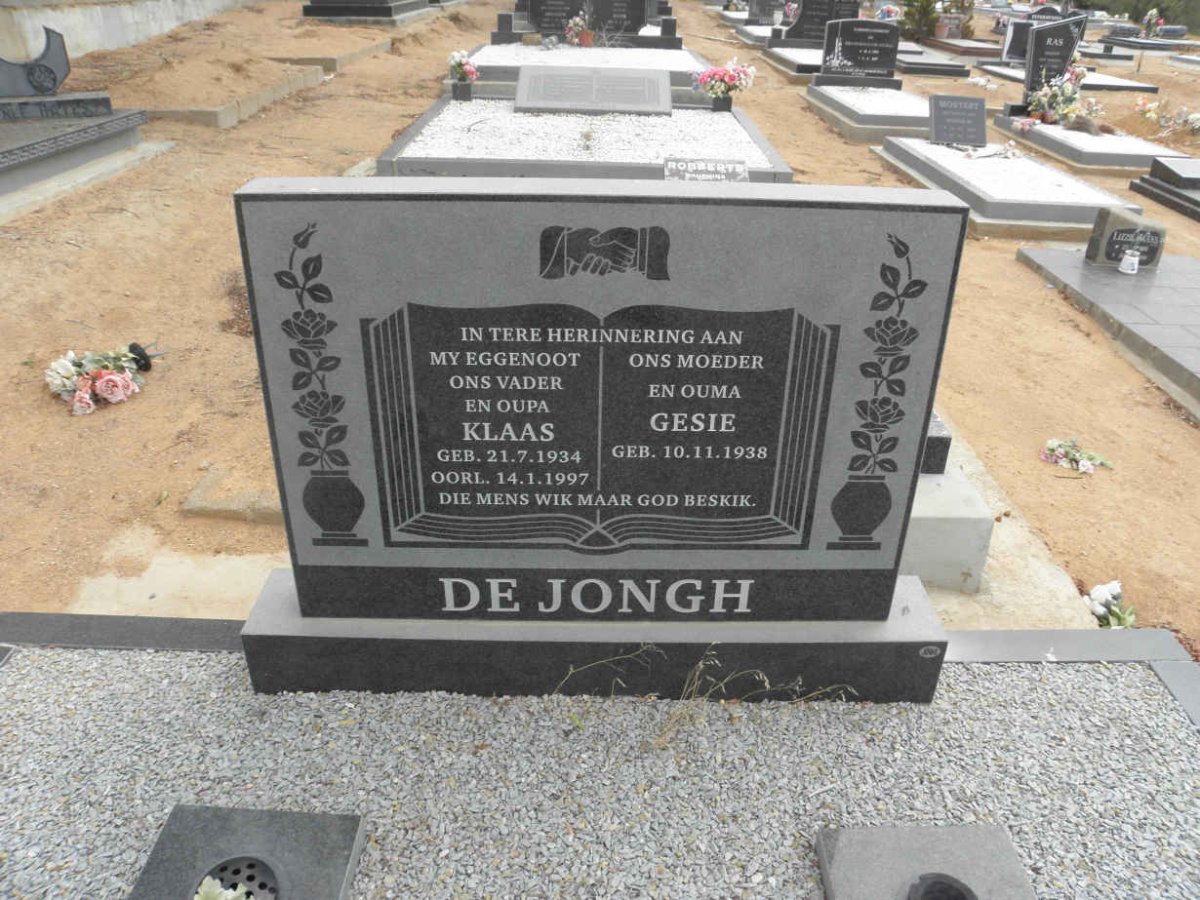 JONGH Klaas, de 1934-1997 &amp; Gesie 1938-
