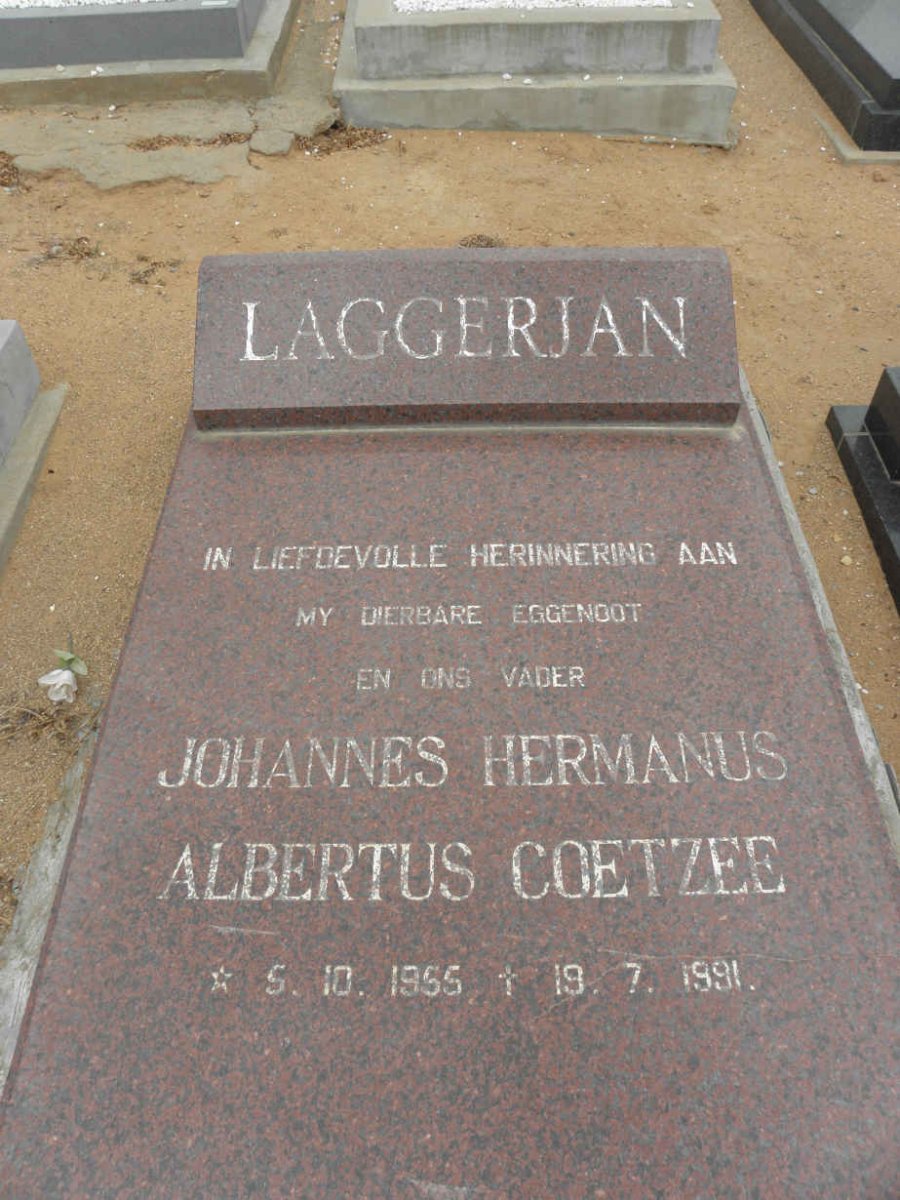 LAGGERJAN Johannes Hermanus Albertus Coetzee 1955-1991