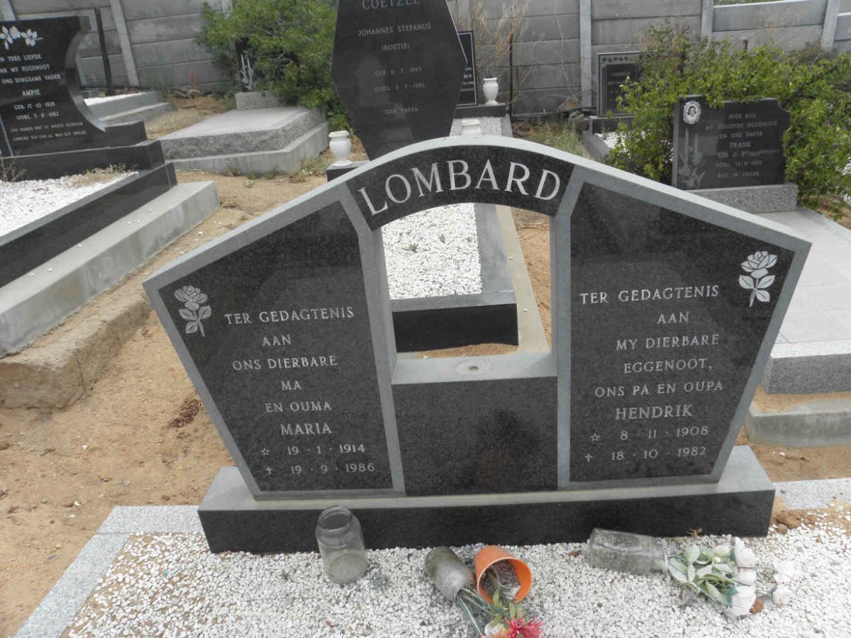 LOMBARD Hendrik 1908-1982 &amp; Maria 1914-1986