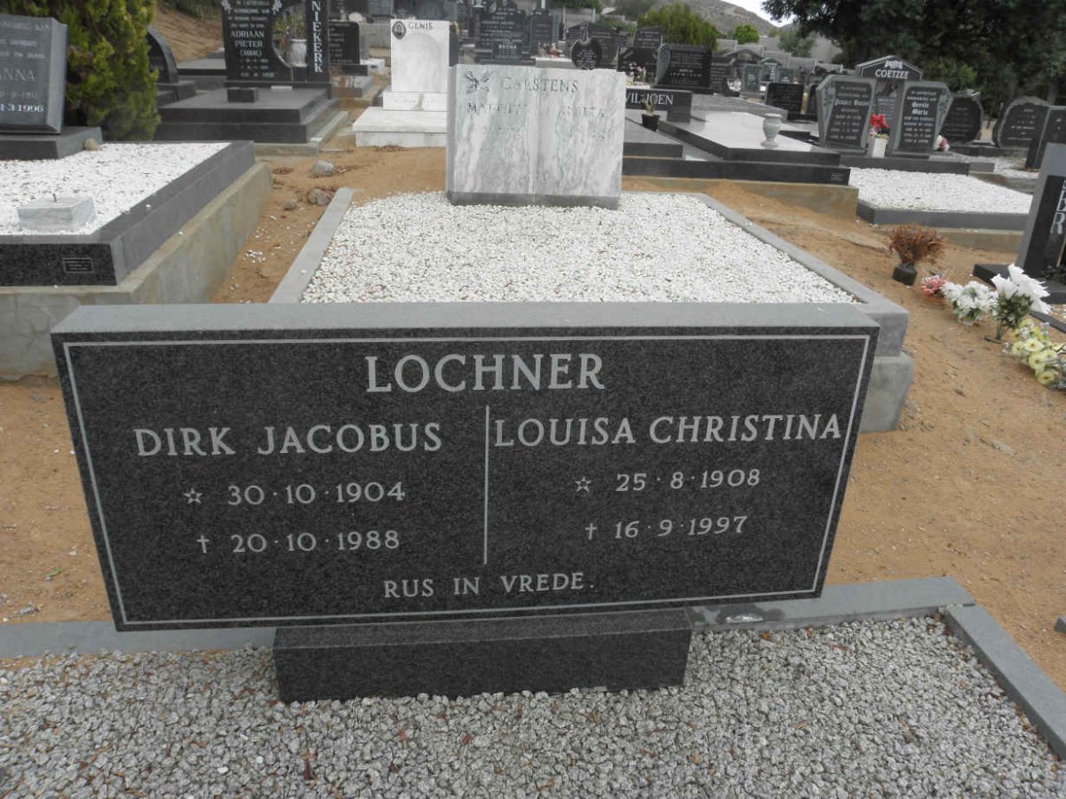 LOCHNER Dirk Jacobus 1904-1988 &amp; Louisa Christina 1908-1997