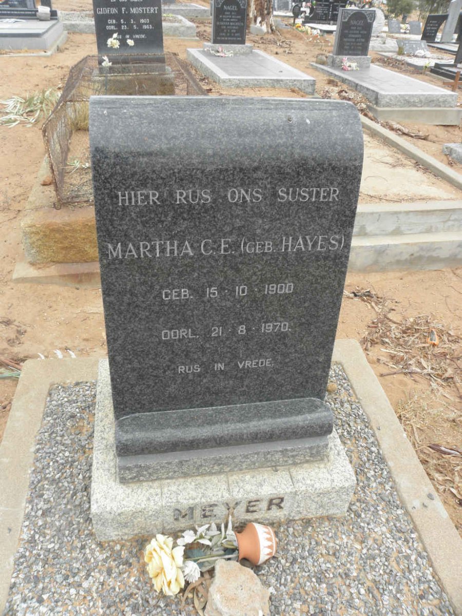 MEYER Martha C. E. nee HAYES 1900-1970
