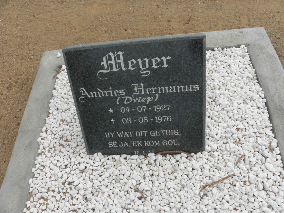 MEYER Andries Hermanus 1927-1976