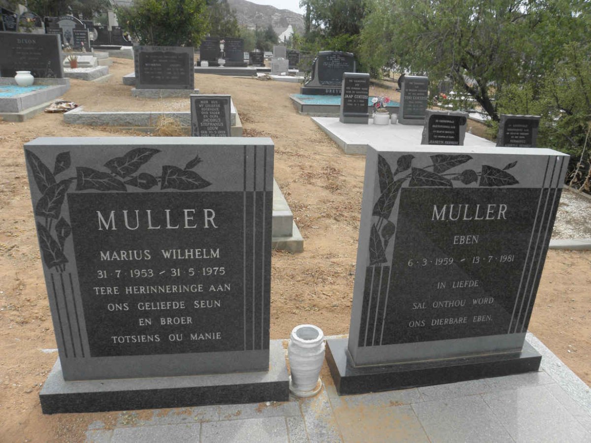 MULLER Marius Wilhelm 1953-1975 :: MULLER Eben 1959-1961