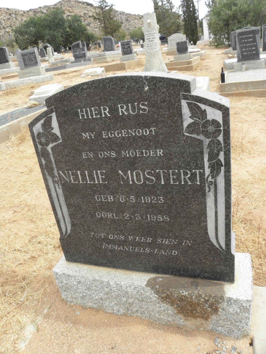MOSTERT Nellie 1923-1958