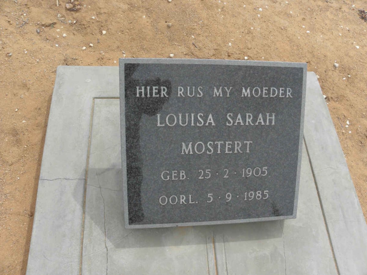 MOSTERT Louisa Sarah 1905-1985