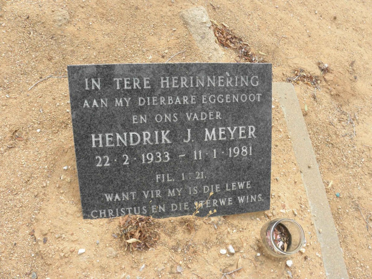 MEYER Hendrik J. 1933-1981