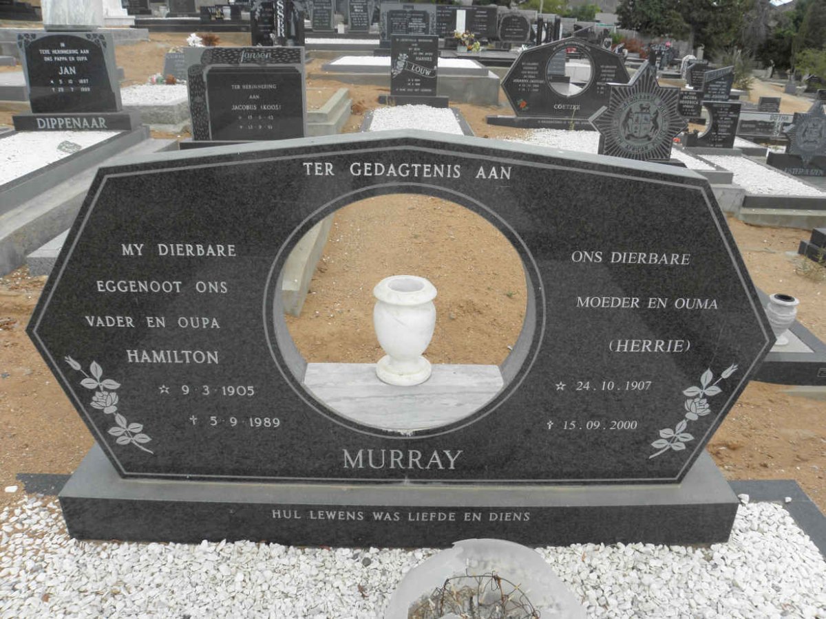 MURRAY Hamilton 1905-1989 &amp; Herrie 1907-2000