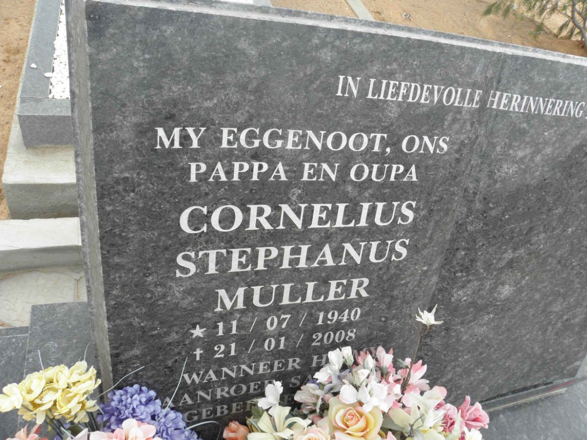 MULLER Cornelius Stephanus 1940-2008