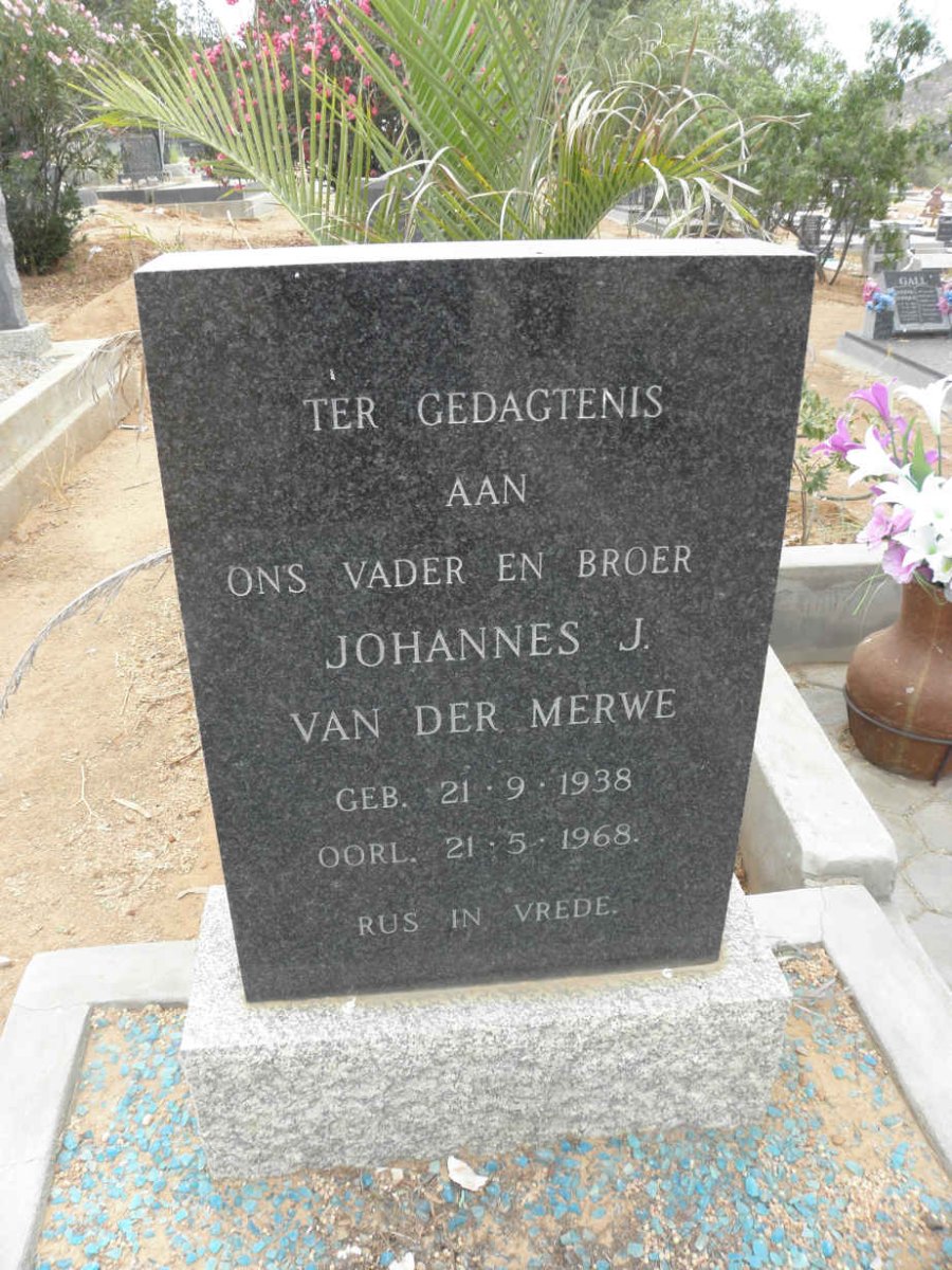 MERWE Johannes J., van der 1938-1968