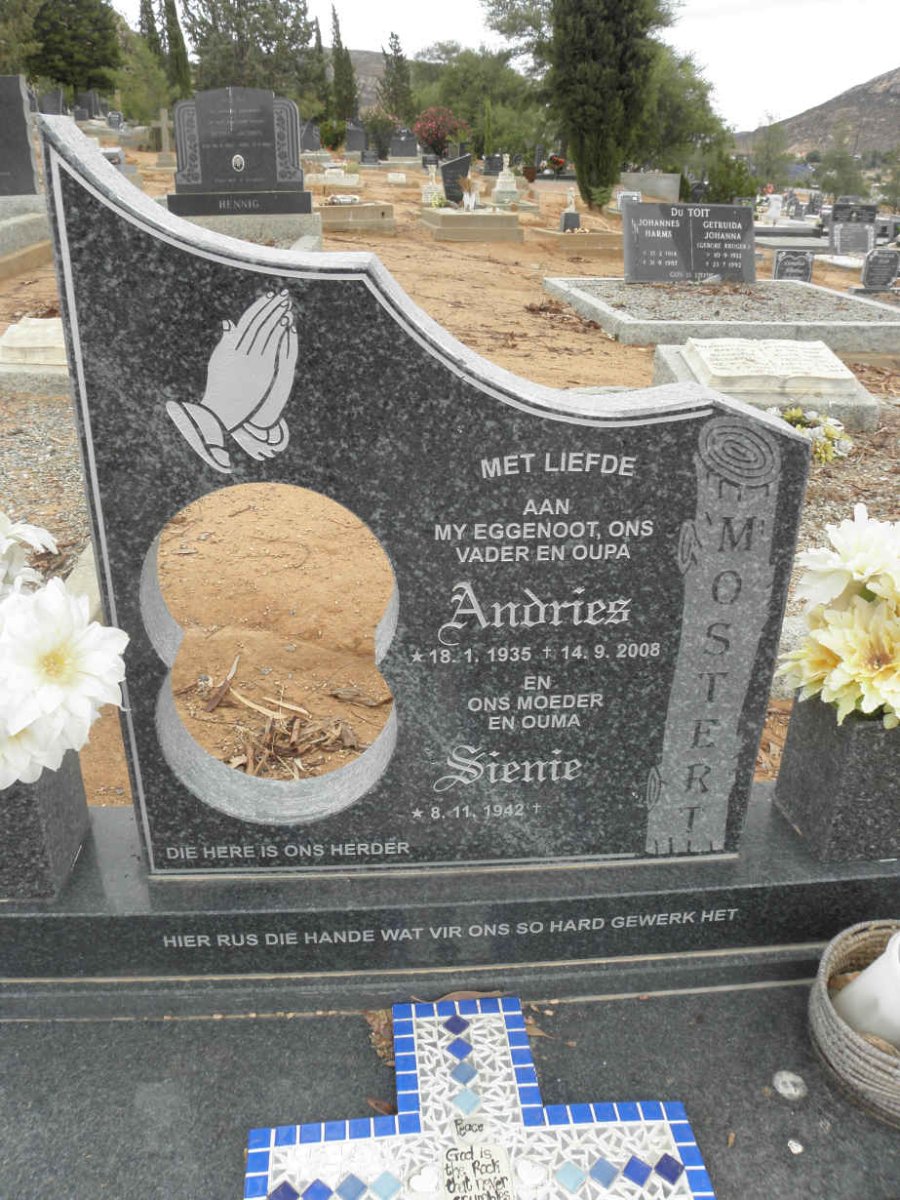MOSTERT Andries 1935-2008 &amp; Sienie 1942-