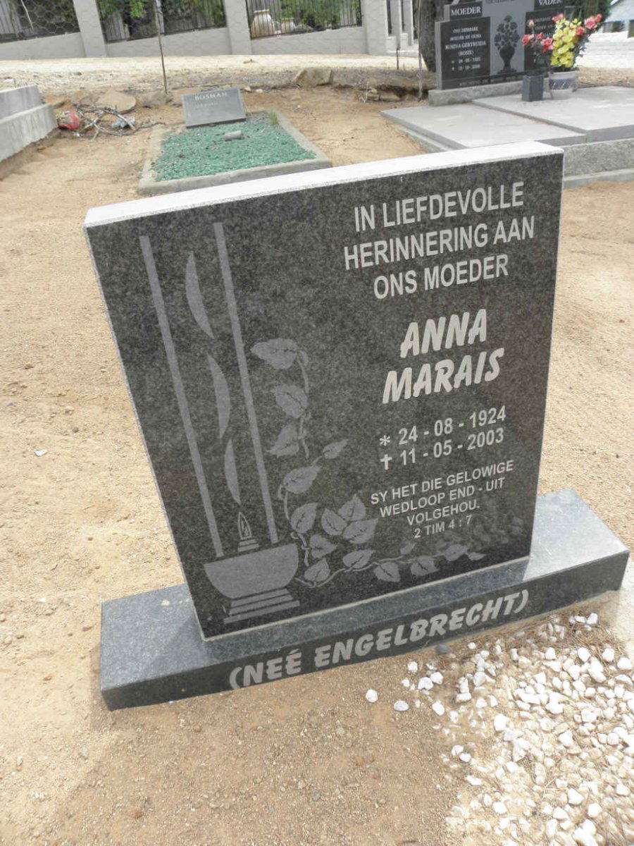 MARAIS Anna nee ENGELBRECHT 1924-2003